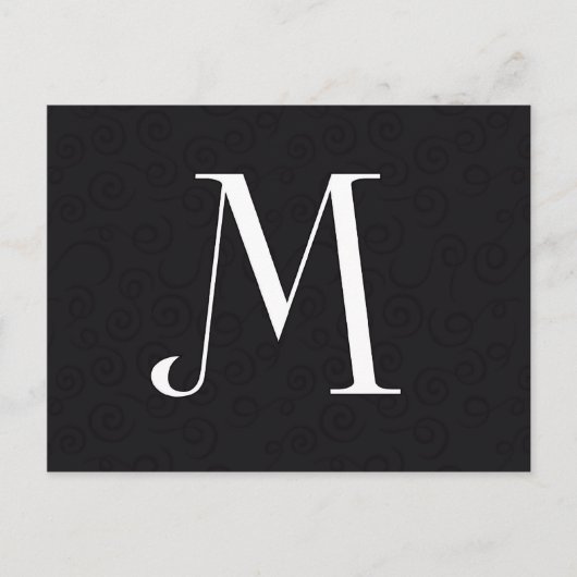 Monogram Letter M Briefkaart (Voorkant)