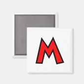 Monogram Letter M Magneet (Voorkant / Achterkant)