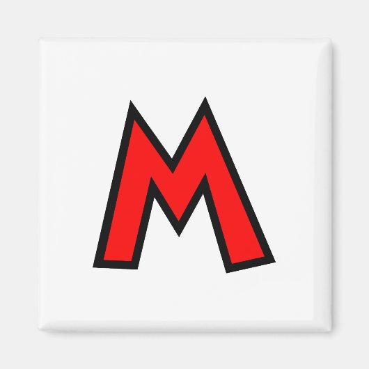 Monogram Letter M Magneet (Voorkant)