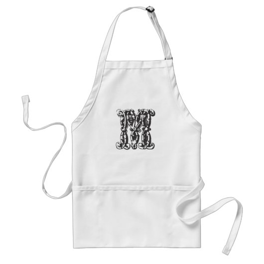 Monogram Letter M Standaard Schort (Voorkant)
