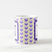 Monogram Letter N Blue Polka Dot Name Initiaal Koffiemok (Center)