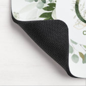 Monogram Letter O Greenery Krans Muismat (Hoek)