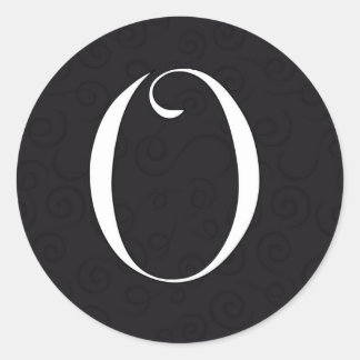 Monogram letter O Ronde Sticker