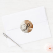 Monogram Letter P Wedding Envelope Sticker (Envelop)