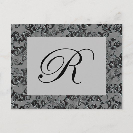 Monogram letter R Briefkaart (Voorkant)