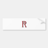 Monogram letter R Bumpersticker (Voorkant)