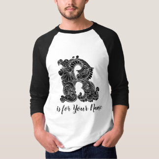 Monogram Letter R Persoonlijke naam T-Shirt