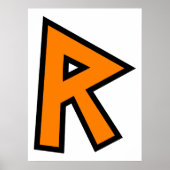Monogram letter R Poster (Voorkant)