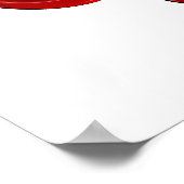 Monogram Letter R Rood Poster (Hoek)