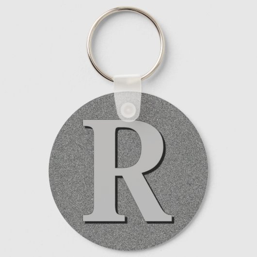 Monogram letter R Sleutelhanger (Voorkant)