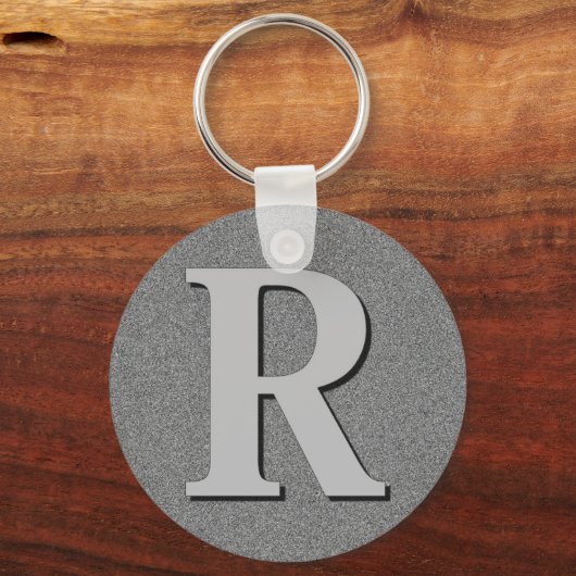 Monogram letter R Sleutelhanger (Voorkant)