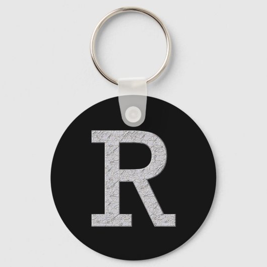 Monogram letter R Sleutelhanger (Voorkant)