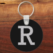 Monogram letter R Sleutelhanger (Voorkant)
