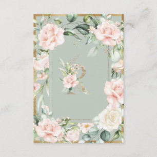 Monogram Letter R Wedding Hartelijk dank Bedankkaart