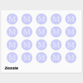 Monogram letter ronde sticker (Vel)