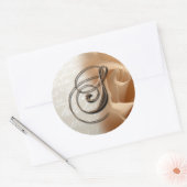 Monogram Letter S Wedding Envelope Seal Ronde Sticker (Envelop)