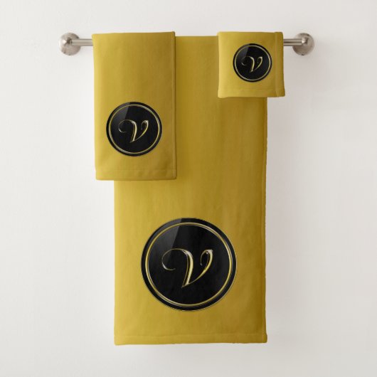 Monogram "Letter V" Bad Handdoek (Insitu)