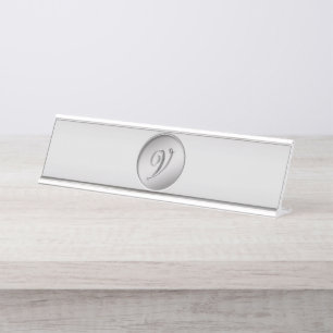Monogram "Letter V" Bureau Naambordje
