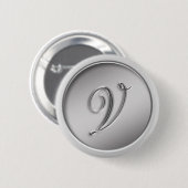 Monogram "Letter V" Ronde Button 5,7 Cm (Voorkant /achterkant)