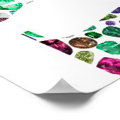 Monogram Letter W – Edelsteen Initiaal Ontwerp Poster (Hoek)