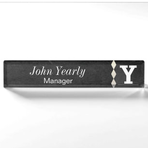 Monogram Letter Y Chalkboard Name Bord Naambordje