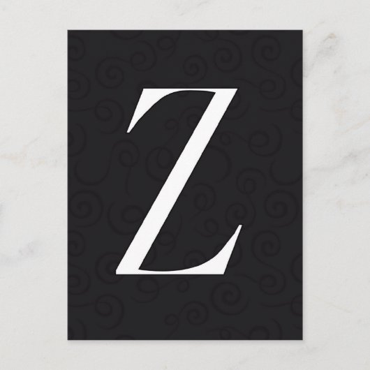 Monogram Letter Z Briefkaart (Voorkant)