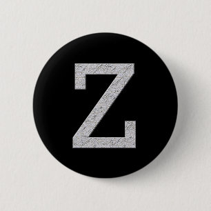 Monogram Letter Z Ronde Button 5,7 Cm