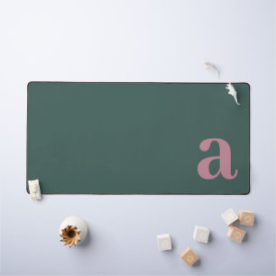 Monogram Letter Zee Groen & Paars Minimalistisch Bureaumat
