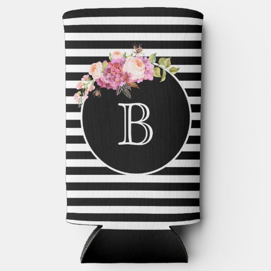 Monogram Letter zwart-wit stripes (Voorkant)