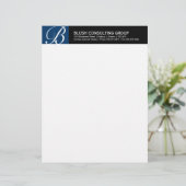 Monogram Letterhead Custom Briefhoofd (Staand voorkant)