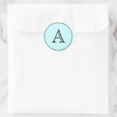 Monogram letters ronde sticker (Tas)