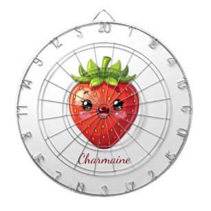 Monogram leuk aardbei kawaii dartbord