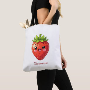 Monogram leuk aardbei kawaii draagtas
