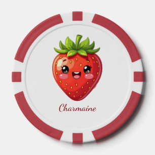 Monogram leuk aardbei kawaii poker chips