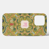 Monogram Licht Groen & Kleurrijk Case-Mate iPhone Case (Achterkant (horizontaal))