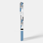 Monogram Lichtblauw Zwart Voetbal Patroon Case-Mate iPhone Case (Achterkant / Links)