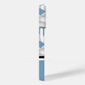 Monogram Lichtblauw Zwart Voetbal Patroon Case-Mate iPhone Case (Achterkant / Rechts)