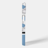 Monogram Lichtblauw Zwart Voetbal Patroon Case-Mate iPhone Case (Achterkant / Rechts)