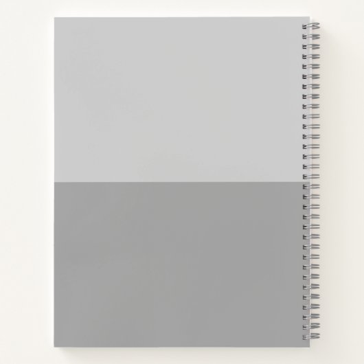 Monogram lichte grijze en grijze moderne Initialen Notitieboek (Achterkant)