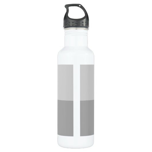 Monogram lichte grijze en grijze moderne Initialen Waterfles (Achterkant)