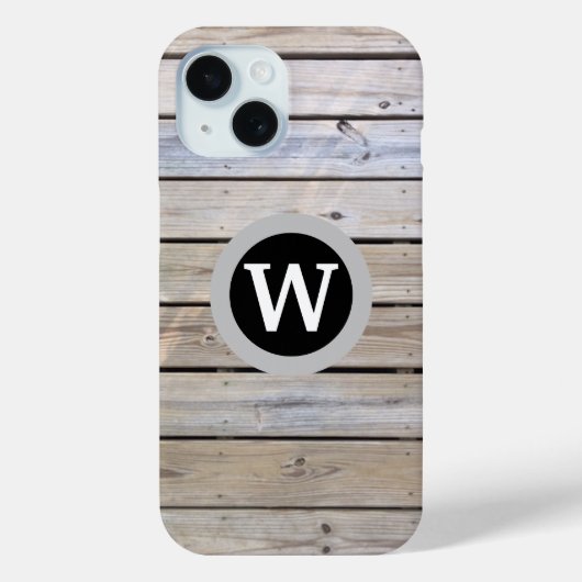 Monogram Lichte Hout Case-Mate iPhone Case (Achterkant)
