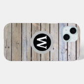 Monogram Lichte Hout Case-Mate iPhone Case (Achterkant (horizontaal))