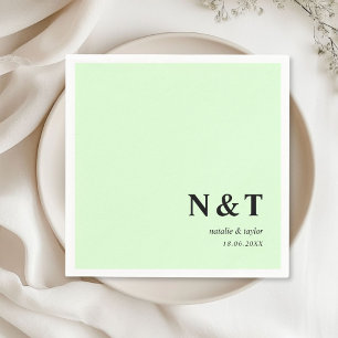 Monogram lichtgroen servet