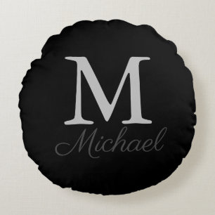 Monogram lichtmist rond kussen