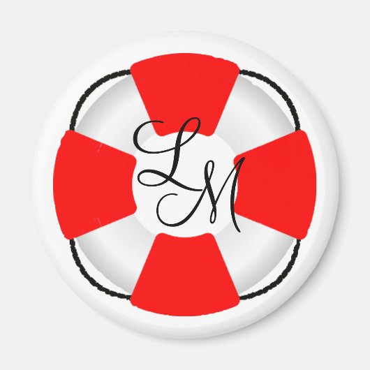 Monogram Life Preserver Magneet (Voorkant)