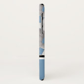 Monogram Light Blue Black Voetbal Patroon Case-Mate iPhone Case (Achterkant/links)