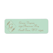 Monogram Light Blue Return Label (Voorkant)