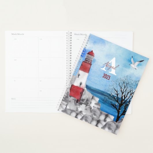 Monogram Lighthouse Waterverf Jaar Planner (Display)