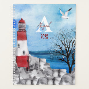 Monogram Lighthouse Waterverf Scene niet-gedateerd Planner