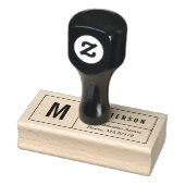 Monogram lijnen rubberstempel (Stempel)